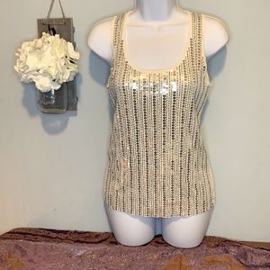 LOFT Sleeveless Sequined Sweater